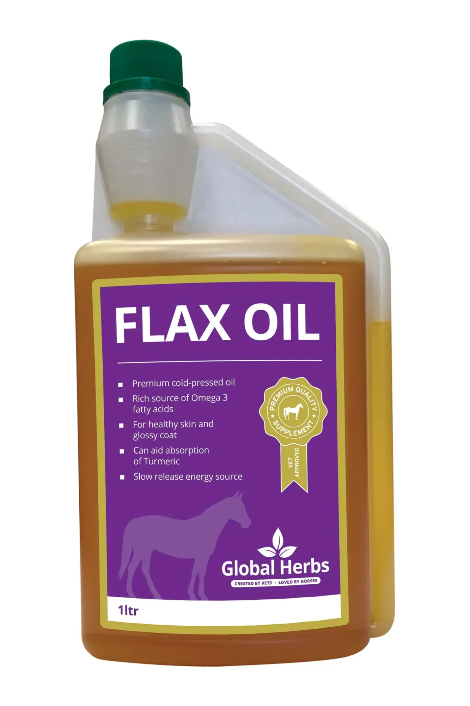 Complement Alimentaire De Soin Huile De Lin Global Herbs, 1 L
