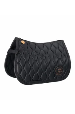 Eskadron Platinum 23 Tapis De Selle Shetland En Simili Cuir Metallise