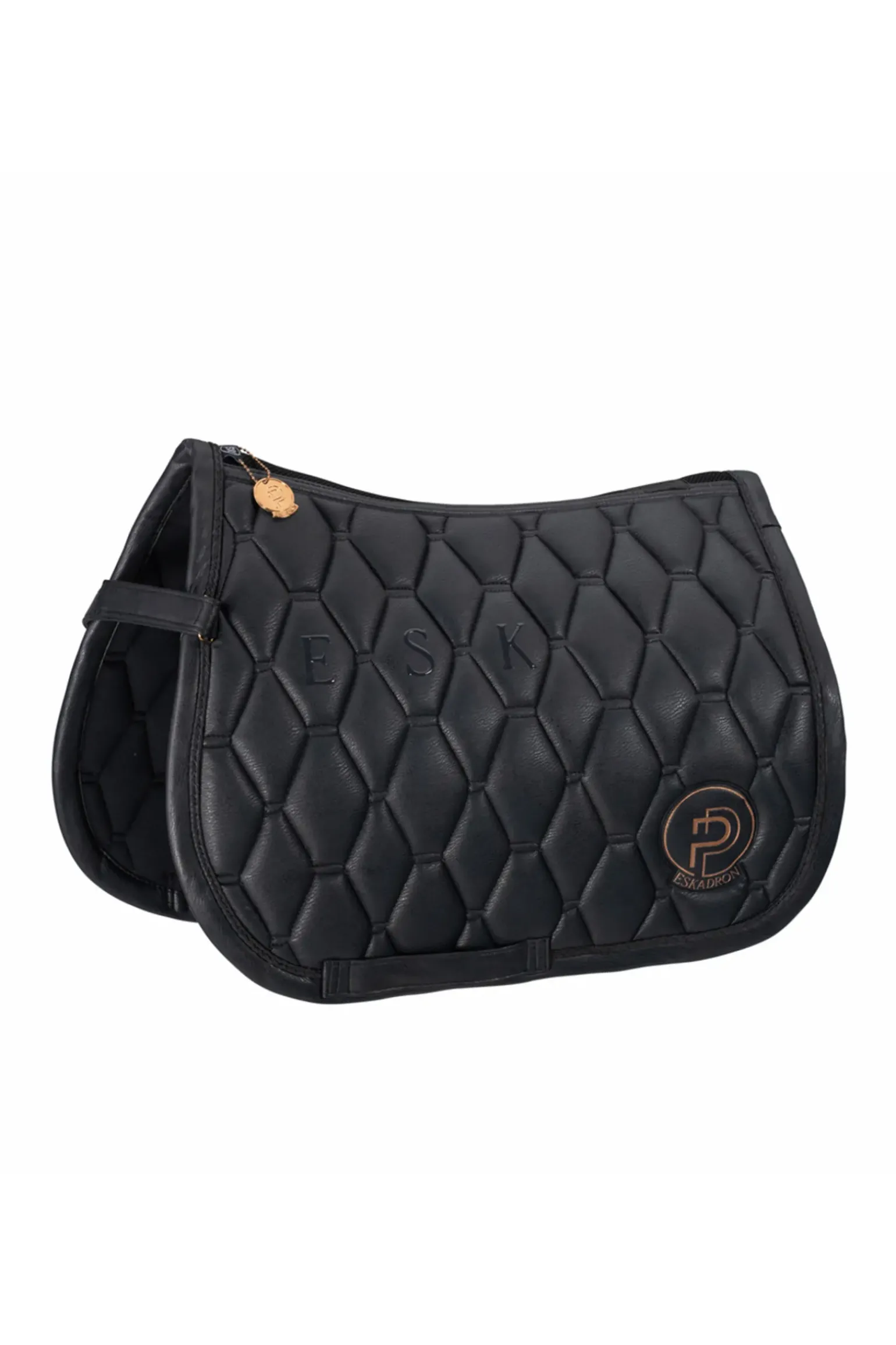 Eskadron Platinum 23 Tapis De Selle Shetland En Simili Cuir Metallise