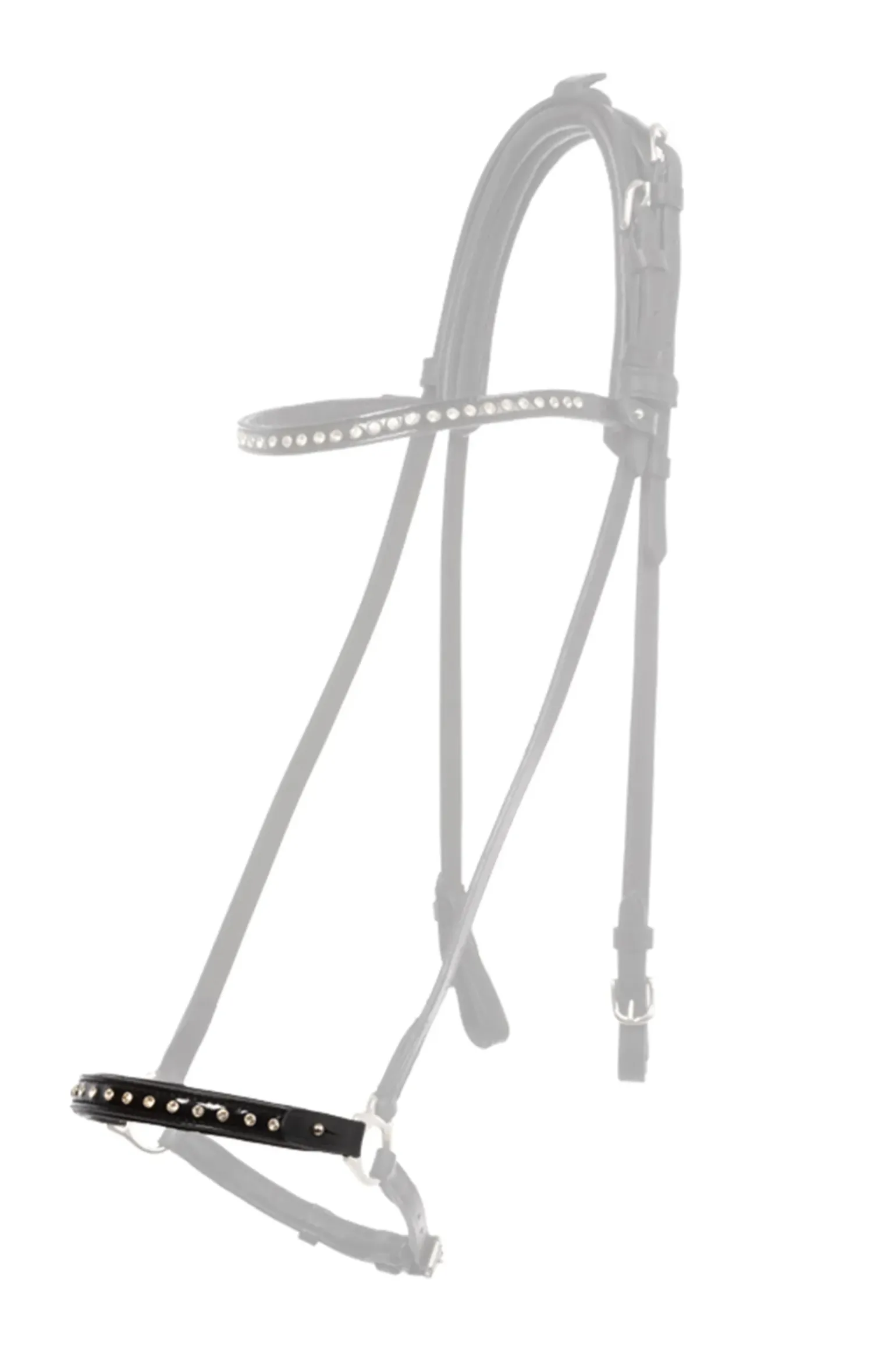 Kavalkade Glansandi Dropped Noseband Piece For Kjartan Icelandic Bridle