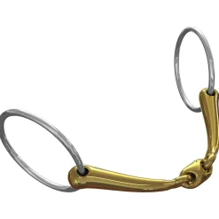 Mors De Filet Ns Bits Tranz, Double Brisure, Articulation Losange, Canon Epaisseur 16 Mm, Anneaux Chantilly 70 Mm