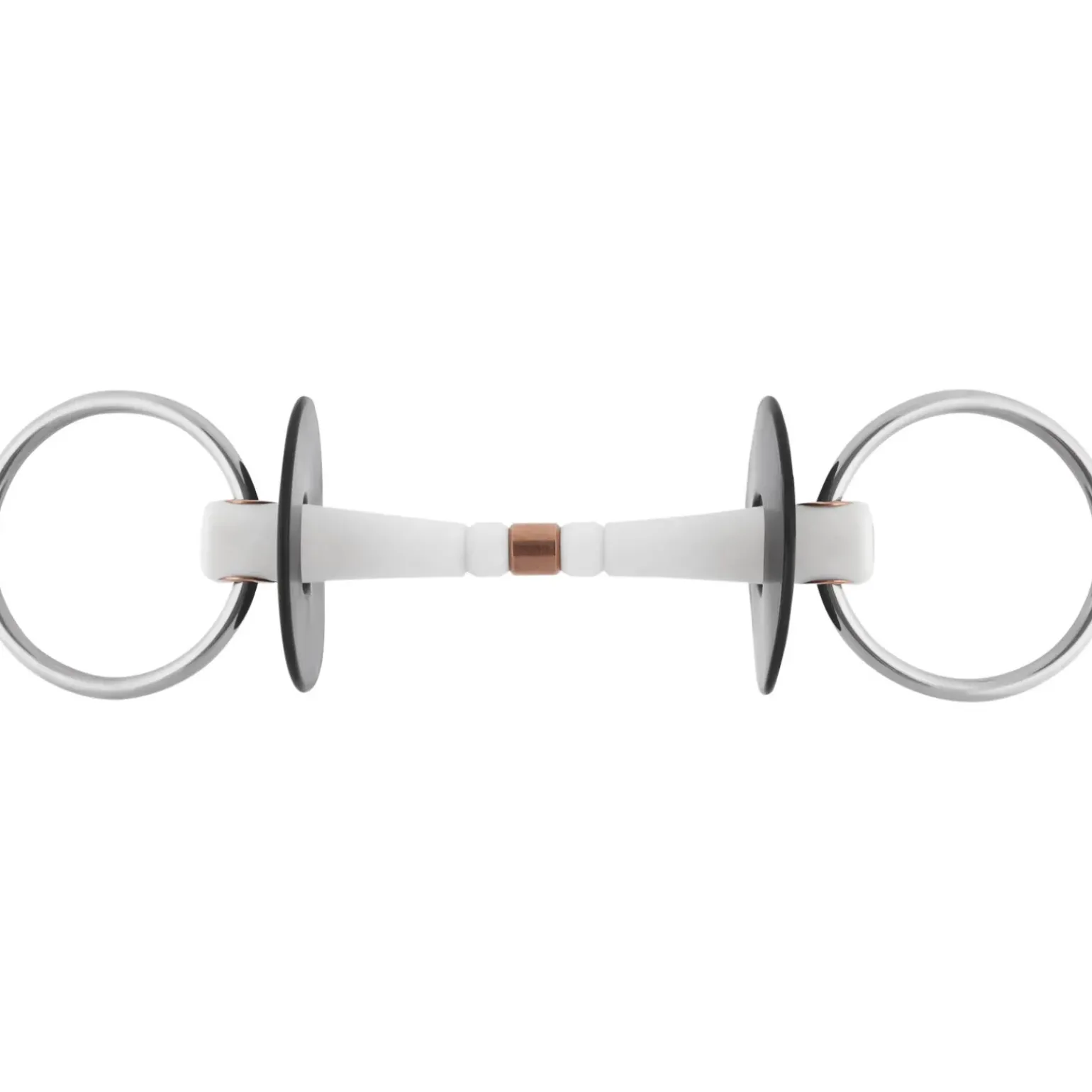 Mors De Filet Sprenger Nathe 20 Mm Anneaux Chantilly Libres, Canons Cintres Et Joint Central Cuivre (Anneaux 70 Mm)