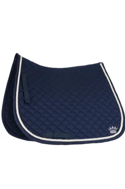 Tapis De Selle De Dressage A Cordelette Argentee