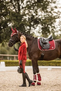 Tapis De Selle De Dressage Horze Geneva Avec Fausse Fourrure