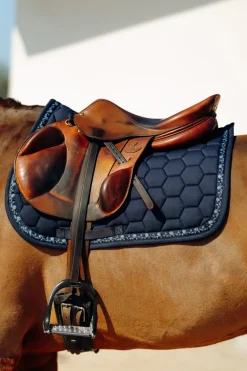 Tapis De Selle Mixte Horze Kaitlin Avec Passepoil Fleuri